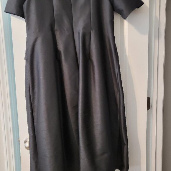 Eshakti Bow Pleat Waist Dupioni Dress - Picture 3 of 4